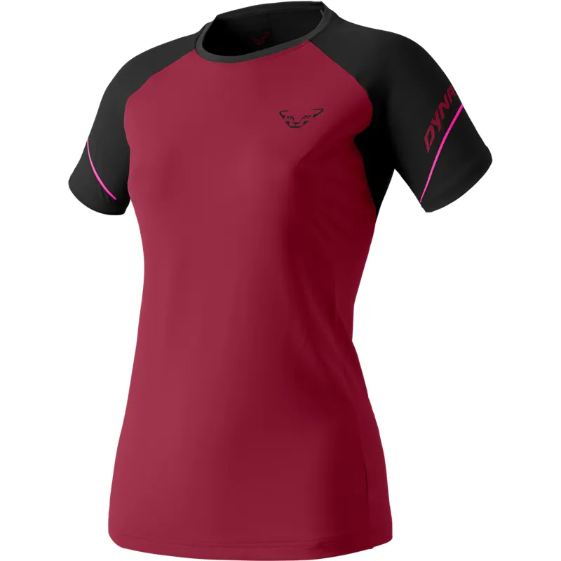 Dynafit Womens Alpine Pro SS T-Shirt Black Out/Beet Red